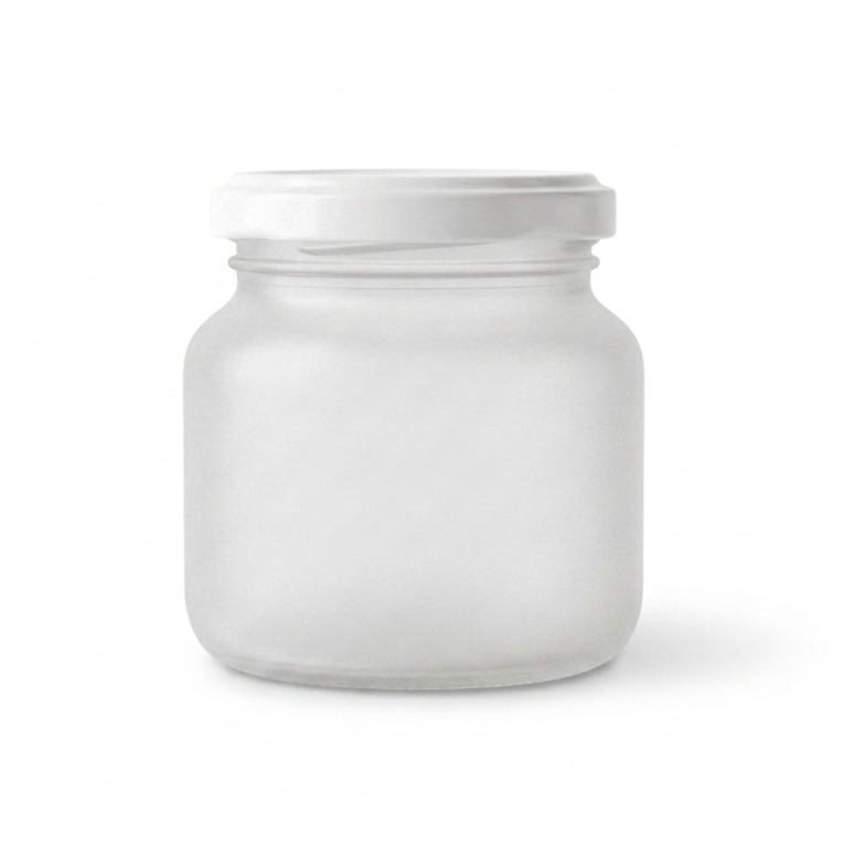 FRASCO VIDRIO ESMERILADO- 250ML C/ TAPA